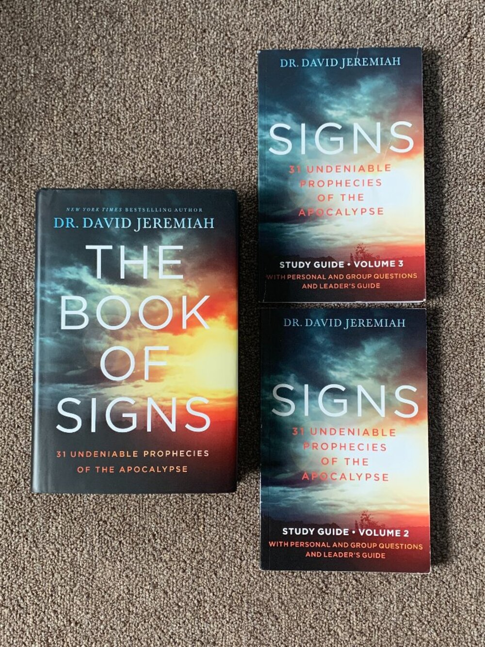 Dr David Jeremiah The Book of Signs Hardcover + Study Guides Vol 2 3 Prophecy Lo